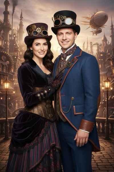 KI Portrait Beispiel – Steampunk Stil