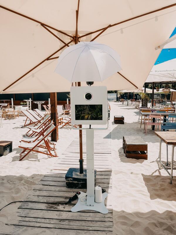 Fotobox Firmenfeier am Strand