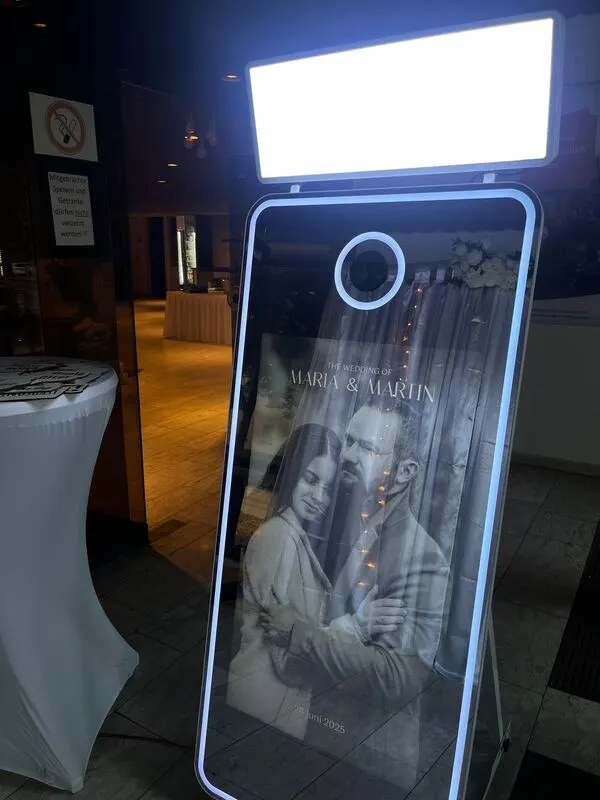 Fotospiegel auf einer Hochzeit