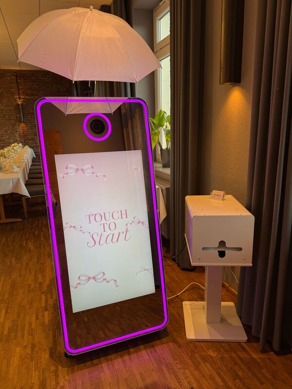 Fotospiegel Hochzeit pink