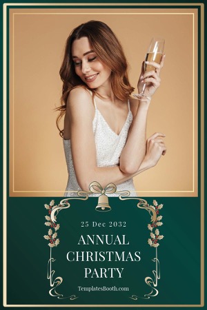Green Gold Christmas Layout